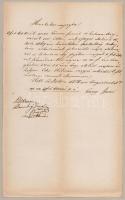 1870 Tököl, kézzel írt hivatalos nyugta közköltség behajtásáról, 34x21 cm