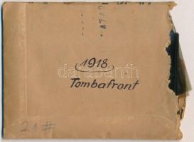 1918 ,,Tombafront" feliratú borítékban 21 db vintage negatív egy, az I. világháborúban szolgála...
