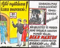 cca 1946 Fekete György (1904-1990) budapesti fényképész reklámgrafikái különféle szolgáltatásokról, ...