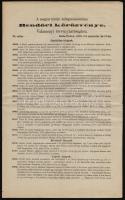 1873 Buda-Pest, A magyar királyi belügyministerium rendőri körözvénye valamennyi törvényhatósághoz 29. szám, 34×21 cm