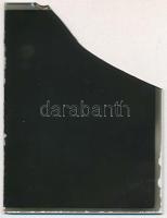 cca 1926 A Dunára telepített hajó-vízimalom, vintage üveglemez negatív, Kerny István (1879-1963) hag...