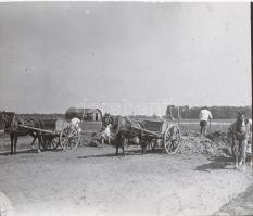 cca 1920 Sztereo diapozitív üveglemezek (2 db) kubikusokról, 6x13 cm