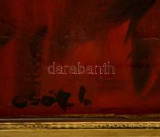 Csók jelzéssel: Egzotikus fél akt. Olaj, vászon, sérült keretben, 56×46 cm