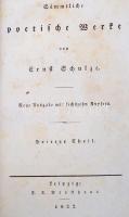 Ernst Schultze Sämmtliche Poetische Werke III-IV. kötet. Leipzig, 1822, J. A. Brockhaus. Korabeli ar...