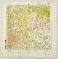 1990 Budapest és környékének katonai térképe, Magyar Honvédség Tóth Ágoston Térképészeti Intézet, 46...