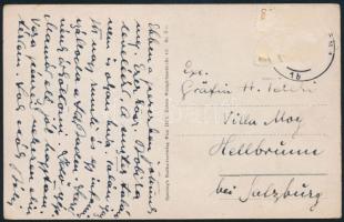 cca 1920-1930 Teleki Pál saját kézzel írt sorai feleségének küldött levelezőlapon