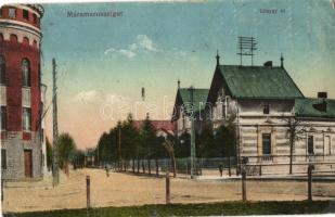 Máramarossziget, Sighetu Marmatiei - 3 db RÉGI városképes lap, Iza folyó, vasútállomás, Lónyay út / 3 pre-1945 town-view postcards, railway station