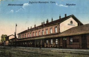 Máramarossziget, Sighetu Marmatiei - 3 db RÉGI városképes lap, Iza folyó, vasútállomás, Lónyay út / ...