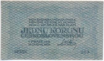 Csehszlovákia 1919. 1K T:I-
Czechoslovakia 1919. 1 Korun C:AU
Krause 6