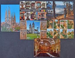 Kb 100 db MODERN külföldi városképes lap, sok használatlannal / Cca. 100 modern European town-view postcards, with many unused