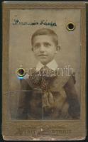 1912 Budapest Székesfővárosi Állatkert tanuló, gyermek fényképes bérlet jegy, 11x7 cm