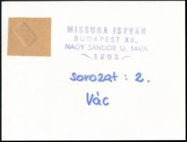 cca 1980 Váci temető, Missura István pecséttel jelzett vintage fotója, 24x30 cm