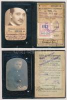 1922-1931 Magyar Királyi Államvasutak félárú jegy váltására jogosító arcképes igazolvány, 2 db, 11,5...
