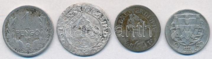 Vegyes 4db-os magyar és külföldi ezüstpénz tétel, közte Ausztria 1634. 3kr Ag "II. Ferdinánd&qu...