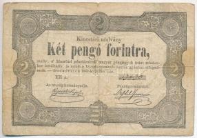 1849. 2Ft Kossuth bankó T:III- Hungary 1849. 2 Forints Kossuth bankó C:VG Adamo G108
