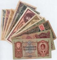 1930-1946. 11db-os vegyes magyar pengő és adópengő bankjegy tétel T:III,III-