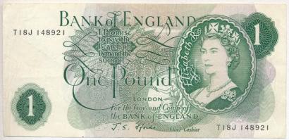 Nagy-Britannia 1966-1970. 1Ł Szign.: J.S. Fforde T:III Great Britain 1966-1970. 1 Pound Sign.: J.S. Fforde C:F