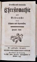 Deutsche und Latienische Chrestomathie zum Gebrauche der Schulen und Gymnasien. Frankfurt-Leipzig, 1...