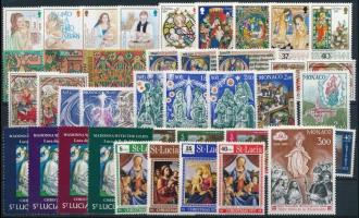 1970-1992 Madonna 39 stamps, 1970-1992 Madonna motívum 39 klf bélyeg, közte sorok