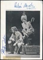 Lehel György karmester, valamint Kalmár Magda és Rozsos István operaénekesek aláírásai a Muzsika 197...