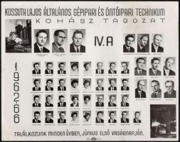 1966 Kossuth Lajos Gépipari és Öntőipari Technikum kohász tagozatának tanárai és végzős hallgatói, k...