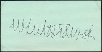 Witold Lutowski zeneszerző, karmester aláírása papírlapon