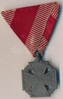 1916. Károly-csapatkereszt cink kitüntetés mellszalaggal T:2 Hungary 1916. Charles Troop Cross Zn decoration with ribbon C:XF NMK 295.