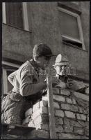 cca 1972 Magyar Alfréd 2 db feliratozott vintage fotóművészeti alkotása, kasírozva, 40x24 cm és 37,5x24 cm