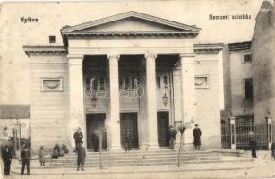 Nyitra, Nitra; Nemzeti színház / national theater (kopott sarkak / worn corners)