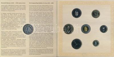 2008. 1Ft-100Ft 7klf db + Mátyás denár Ag fantáziaverete "Reneszánsz emlékév" dísztokos fo...