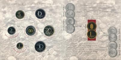 2008. 1Ft-100Ft 7xklf darabos forgalmi sor "Búcsú az egy- és kétforintostól" dísztokos sze...