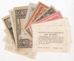 Ausztria 1920. 10-50h (12xklf) utalvány és szükségpénz, többek között Payerbach, Ried és Regau T:I-,...