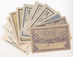 Ausztria 1920. 10-50h (11xklf) utalvány és szükségpénz, többek között Pfarrkirchen, Parz és Seisenbu...