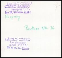 cca 1970 Czakó László (?-?): Panthner No. 36., pecséttel jelzett, vintage fotóművészeti alkotás, 41x...