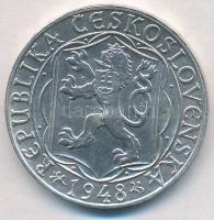 Csehszlovákia 1948. 100K Ag "600. évforduló - Károly Egyetem" T:2 Czechoslovakia 1948. 100 Korun Ag "600th Anniversary - Charles University" C:XF Krause KM#26