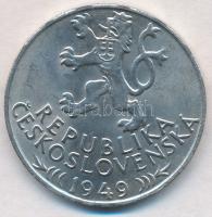 Csehszlovákia 1949. 100K Ag "Iglói bányászat 700. évfordulója" T:2  Czechoslovakia 1949. 100 Korun Ag "700th Anniversary - Jihlava Mining Privileges" C:XF  Krause KM#29