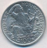 Csehszlovákia 1949. 100K Ag "Iglói bányászat 700. évfordulója" T:2 
Czechoslovakia 1949. ...