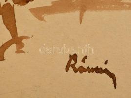 Rónai jelzéssel: Baromfiudvar. Tus, papír, 30×21 cm