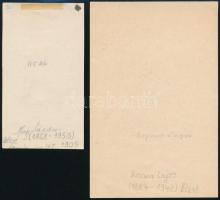 2 db ex libris: Nagy Sándor (1868-1950) és Kozma Lajos (1884-1948), klisé, papír, jelzettek a klisén...