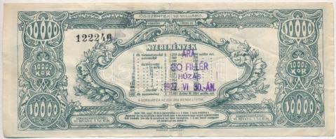 1926. "Magyar Sportrepülők Egyesülete - Repülők Tárgysorsjátéka - Dollár Sorsjegy" E soroz...