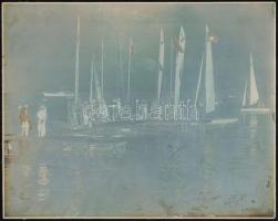 Balatoni vintage fotók, 6 db - részben feliratozott - fénykép, 17x23 cm és 40x30 cm között