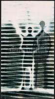 cca 1982 Bándi András: Alakok, pecséttel jelzett vintage fotóművészeti alkotás, 40x22 cm