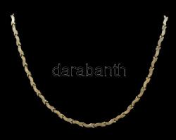 Ezüst(Ag) hullámmintás nyaklánc, jelzett, h: 44 cm, nettó: 7,8 g