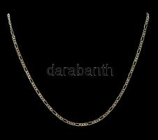 Ezüst(Ag) figaro nyaklánc, jelzett, h: 50 cm, nettó: 4,5 g