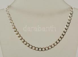 Ezüst(Ag) lapos pancer karkötő, jelzett, h: 21 cm, nettó: 5 g