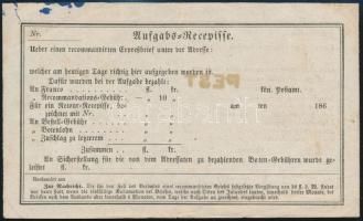 1872 Magyar-német nyelvű feladási vevény