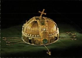 6 db MODERN használatlan magyar koronázási jelvények motívumlap / 6 modern unused Hungarian Coronati...