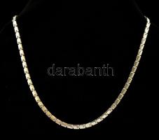 Ezüst(Ag) glídes nyaklánc, jelzett, h: 45,5 cm, nettó: 9,7 g