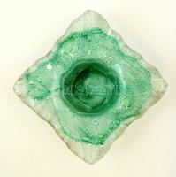 Dekoratív fújt tálka, jelzés nélkül, hibátlan, 14×15 cm