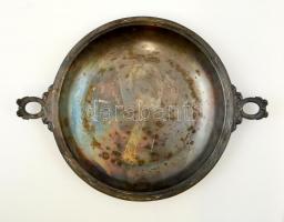 Cristofle ezüstözött edény, jelzett, 41×30 cm